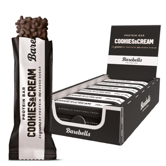 CAJA BAREBELLS PROTEIN BAR 12 UD - BODYMANIA NOCCO Y BAREBELLS Cookies