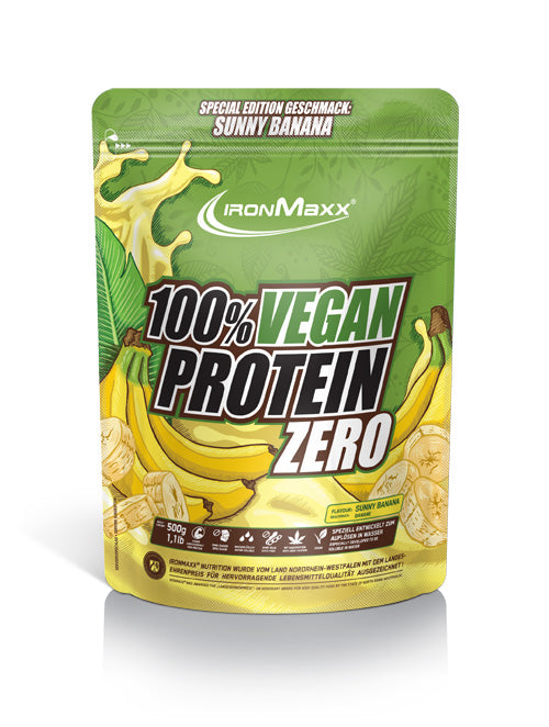 100% Vegan Protein Zero de IronMaxx, proteína vegana sin azúcar - BodyMania