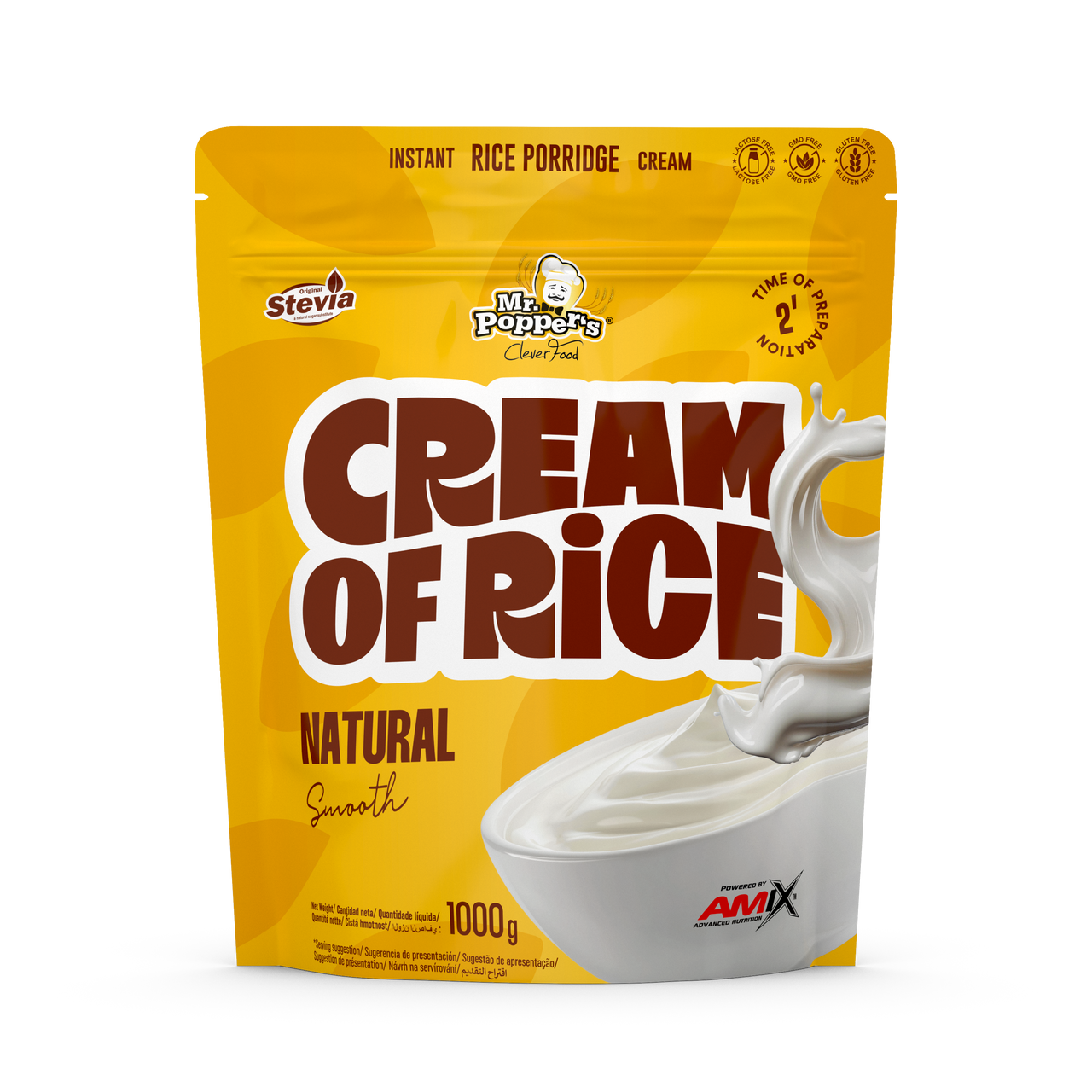Crema de arroz fitness Mr Popper's carbohidrato pre-entreno