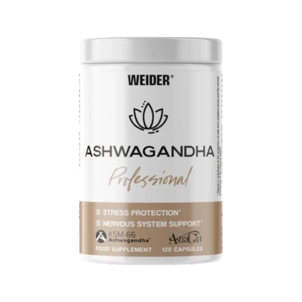 Ashwagandha Professional de Weider, 120 cápsulas de extracto KSM-66