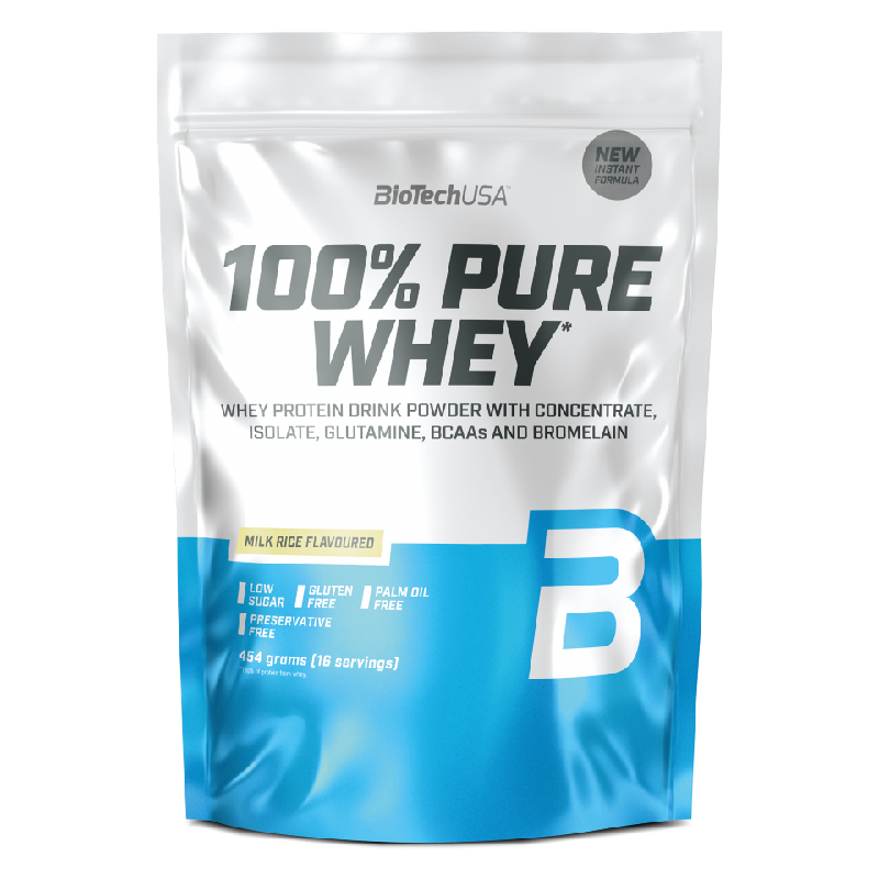 100%PURE WHEY + SHAKER GRATIS - BODYMANIA BIOTECH 454 g / Pudding de Arroz