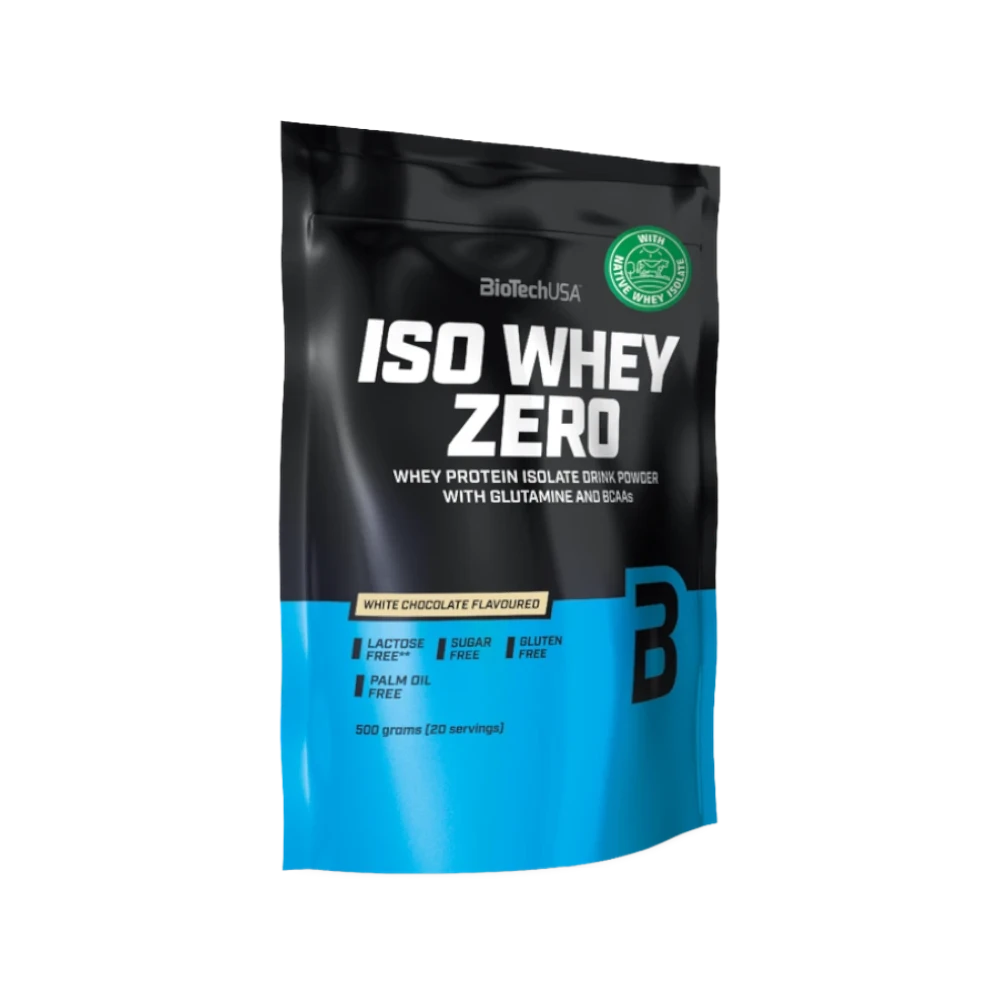 Iso Whey Zero de BioTech USA sabor Chocolate Blanco 454 g — proteína aislada de suero en polvo