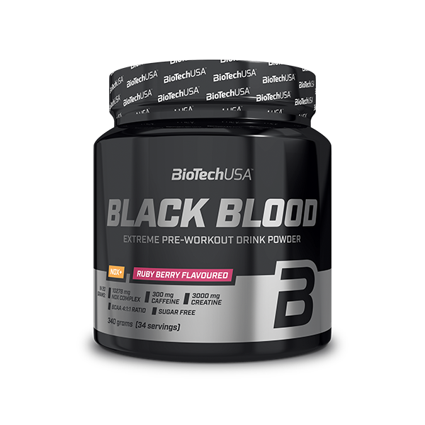 BLACK BLOOD NOX+ 330G - BODYMANIA BIOTECH Frambuesa