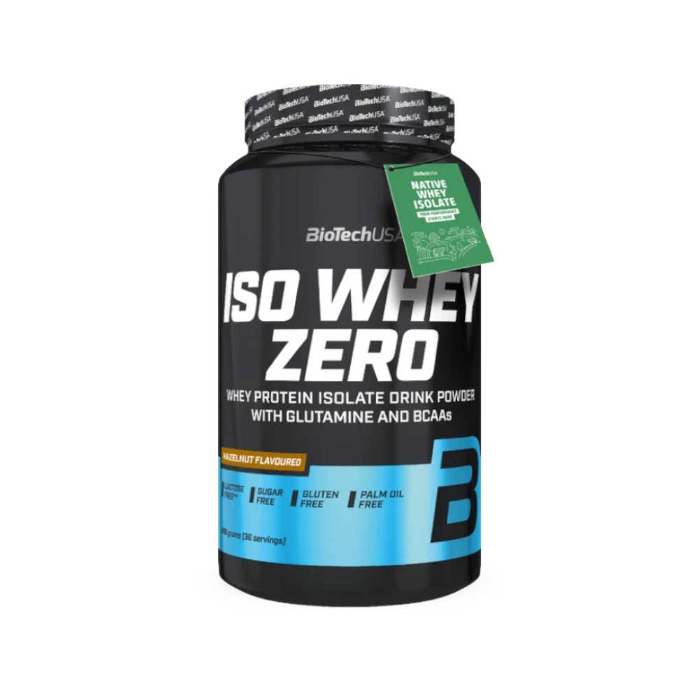 Iso Whey Zero de BioTech USA sabor Avellana 908 g — proteína aislada de suero en polvo