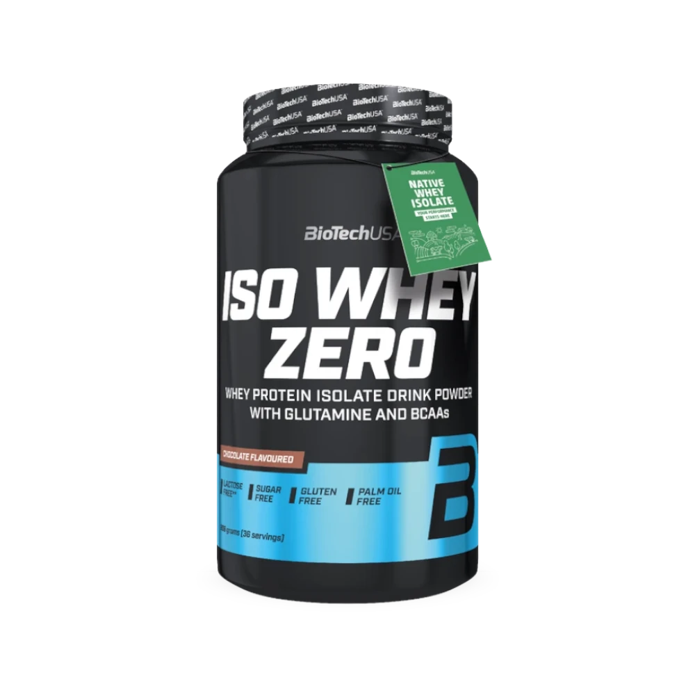 Iso Whey Zero de BioTech USA sabor Chocolate 908 g — proteína aislada de suero en polvo