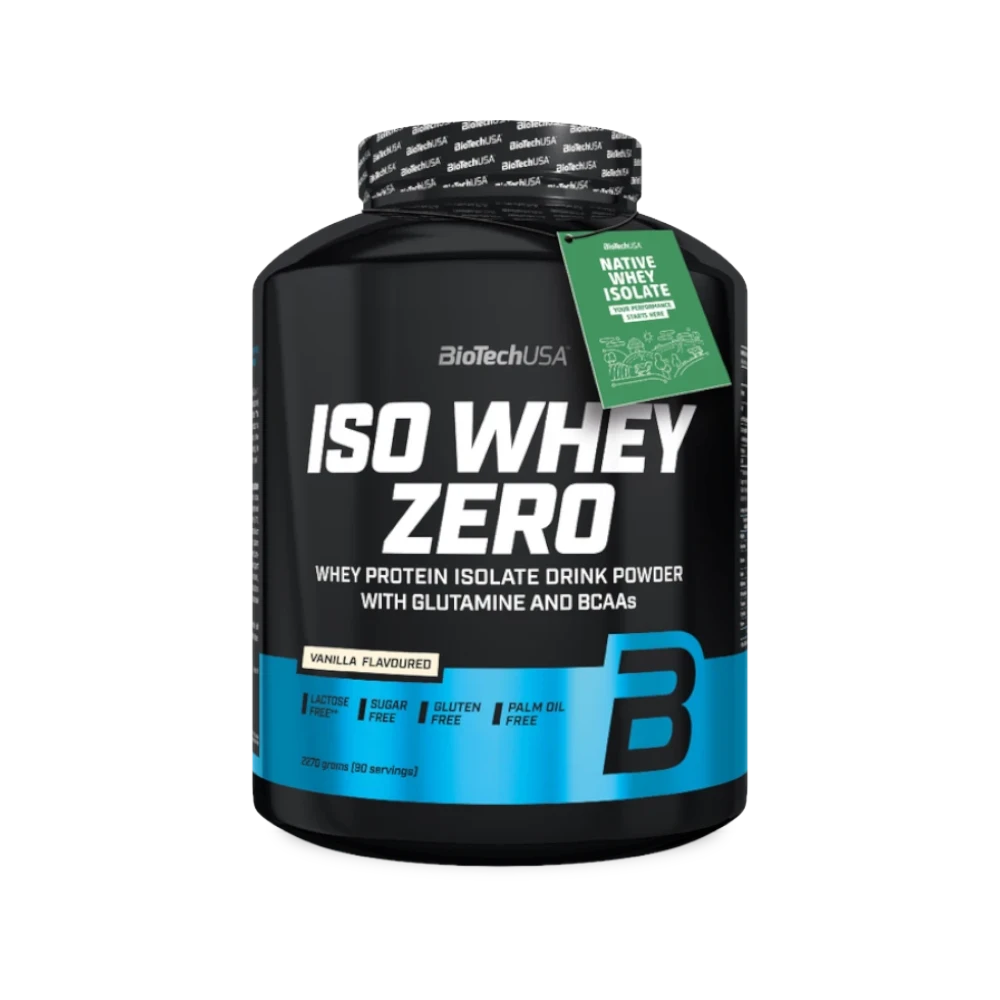 Iso Whey Zero de BioTech USA sabor Cookies 1816 g — proteína de suero aislada en polvo