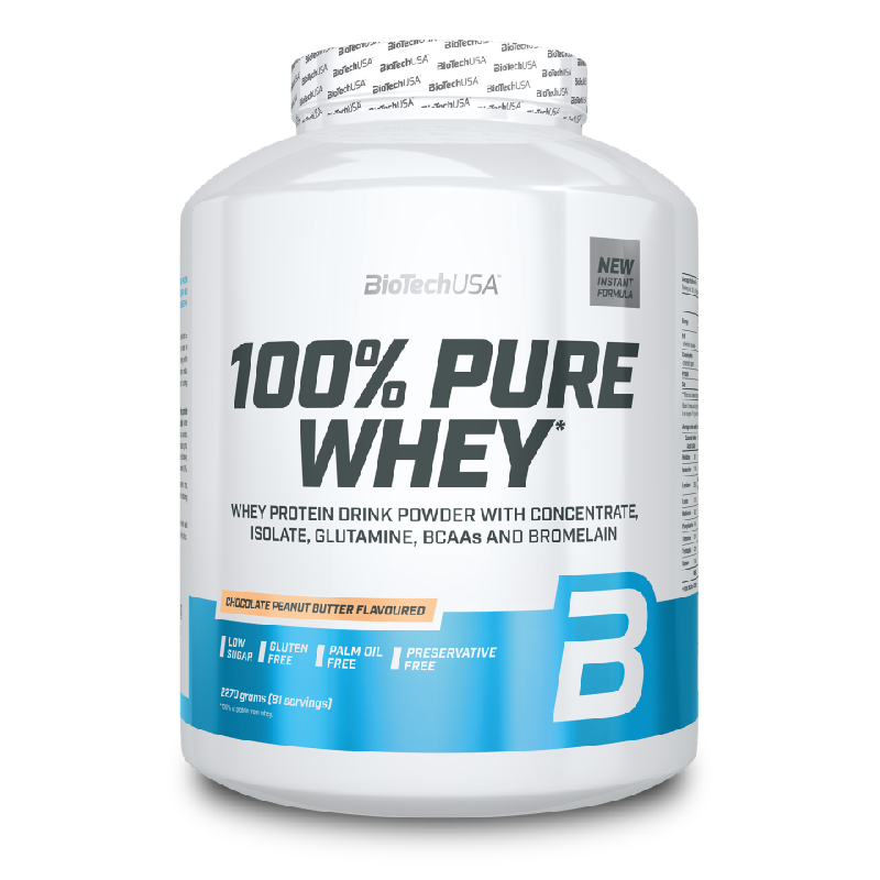 100%PURE WHEY + SHAKER GRATIS - BODYMANIA BIOTECH 2270 g / Chocolate con Crema de Cacahuete
