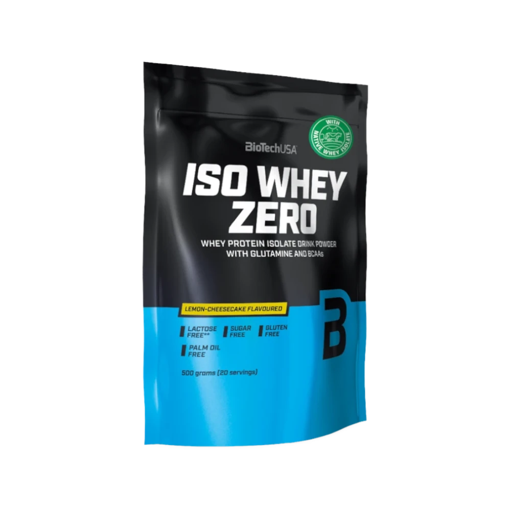 Iso Whey Zero de BioTech USA sabor Cheesecake de Limón 454 g — proteína aislada de suero en polvo