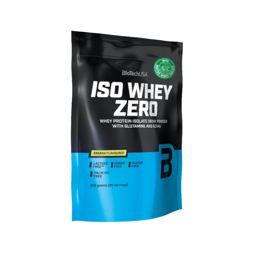 Iso Whey Zero de BioTech USA sabor Banana 454 g — proteína aislada de suero en polvo