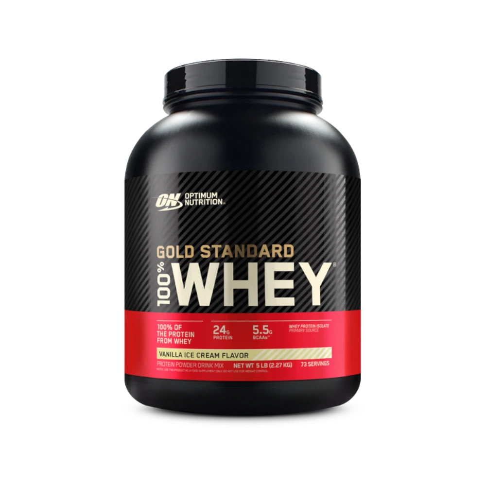 GOLD STANDARD 100% WHEY + SHAKER GRATIS - BODYMANIA OPTIMUN NUTRITION Helado de Vainilla / 5 lb