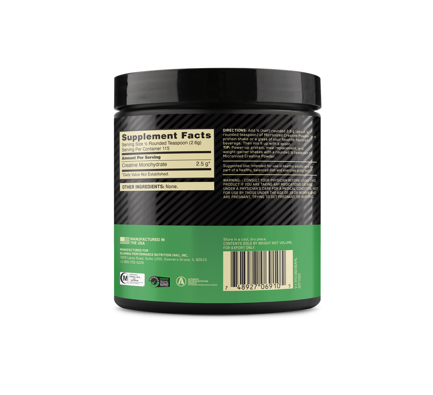 MICRONISED CREATINE POWDER 300g - BODYMANIA OPTIMUN NUTRITION Default Title