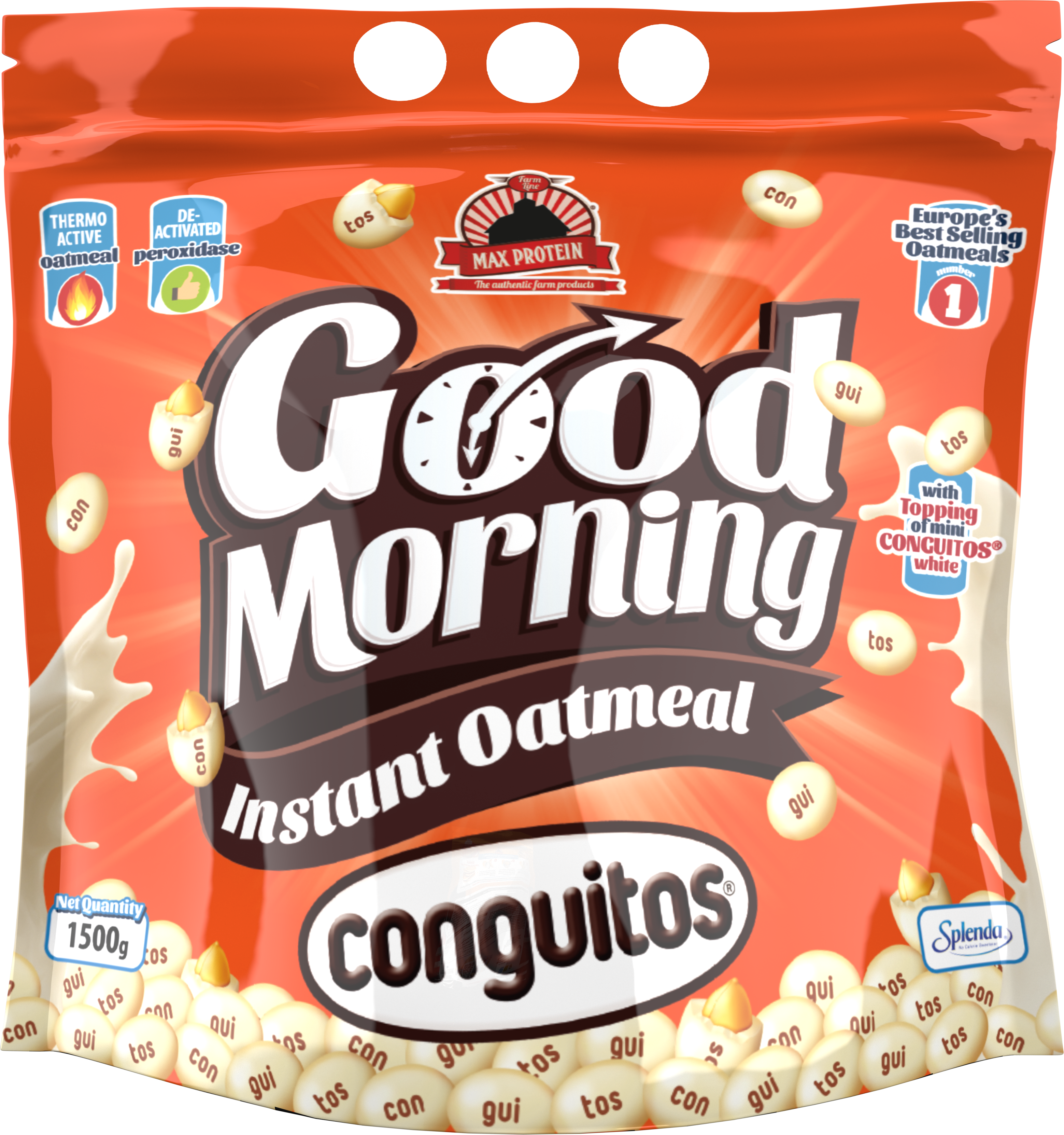 Good Morning Instant Oatmeal Conguitos Max Protein - BODYMANIA MAX PROTEIN Conguitos blanco