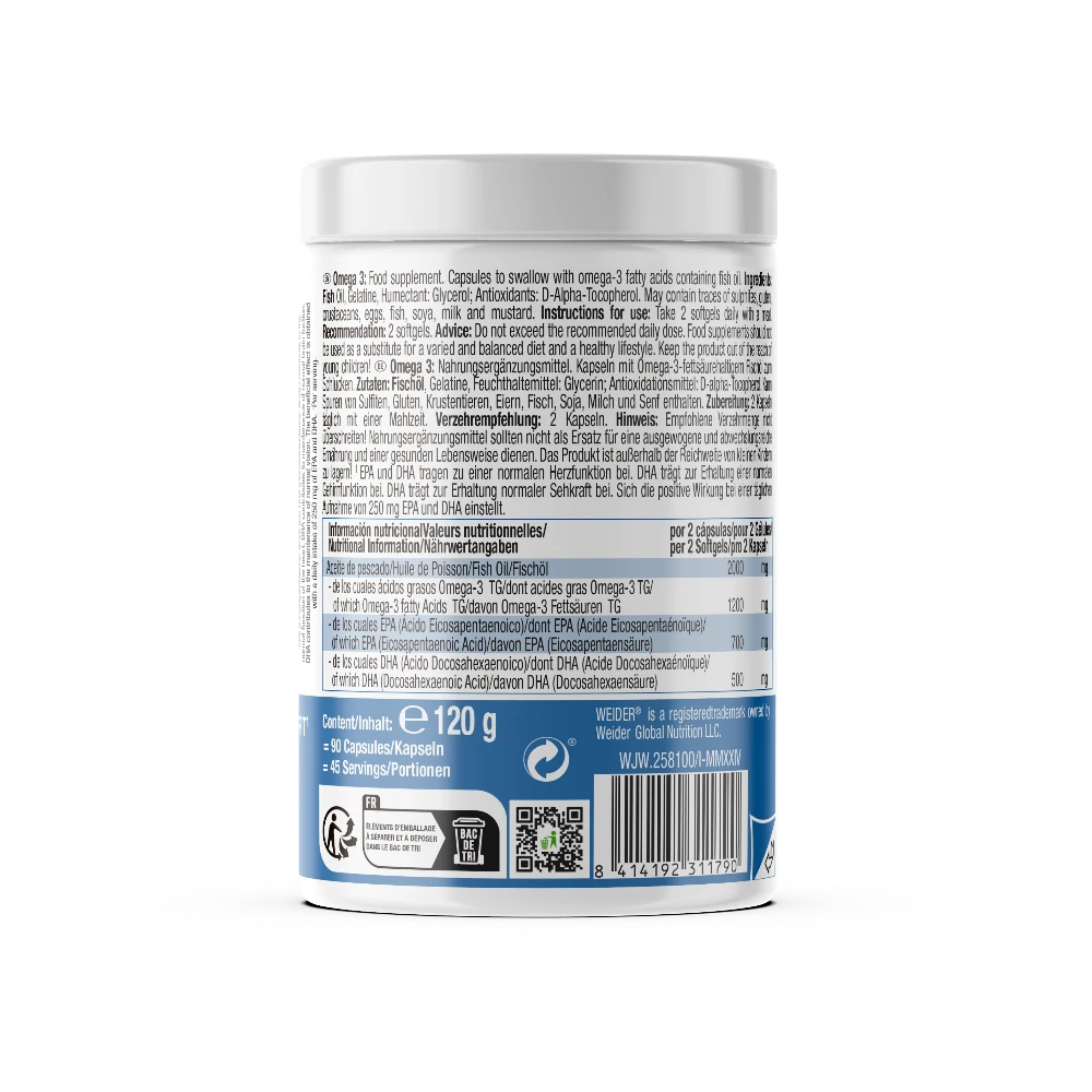 OMEGA 3 1000MG 90 SOFTGELS - BODYMANIA WEIDER Default Title