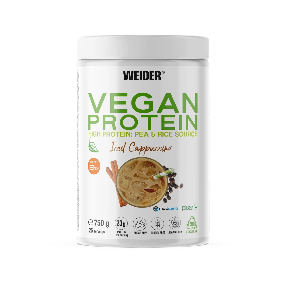 VEGAN PROTEIN 750G + SHAKER GRATIS - BODYMANIA WEIDER Capuccino