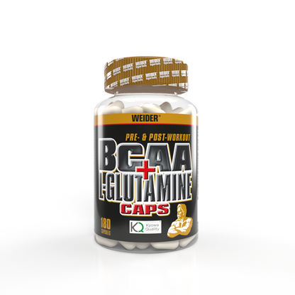 BCAA + L-GLUTAMINE 180 CAPS - BODYMANIA