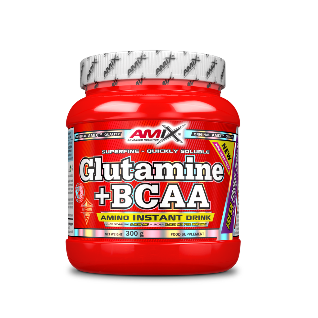 GLUTAMINE + BCAA - BODYMANIA AMIX 300 g / Frutas del Bosque