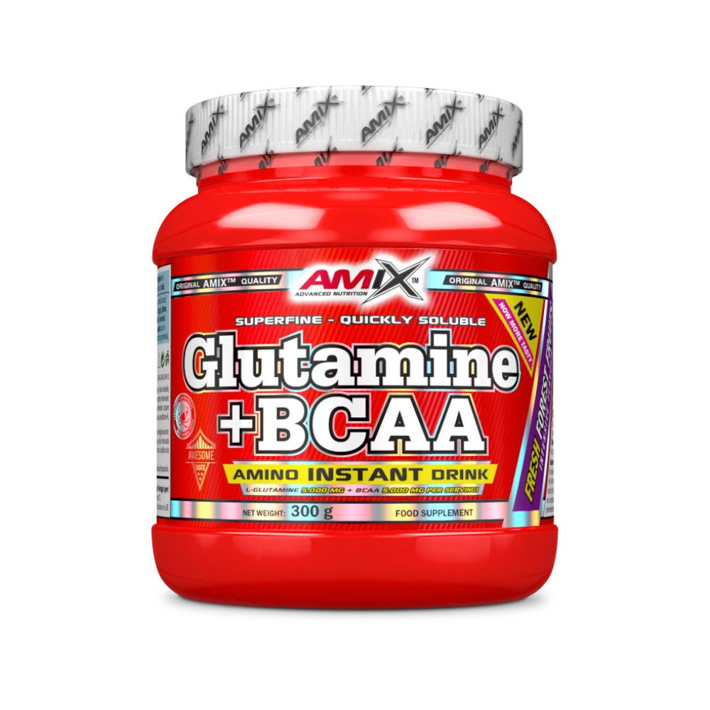 GLUTAMINE + BCAA - BODYMANIA AMIX 300 g / Frutas del Bosque