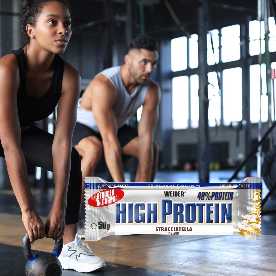 HIGH PROTEIN 40% BAR 50G - BODYMANIA WEIDER Stracciatella