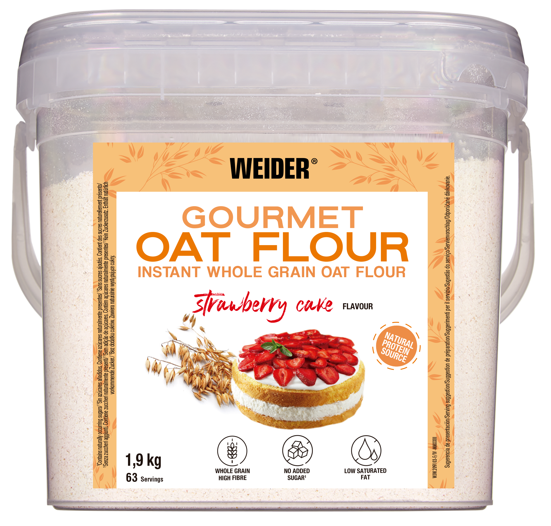 OAT FLOUR GOURMET 1,9KG - BODYMANIA WEIDER Fresa