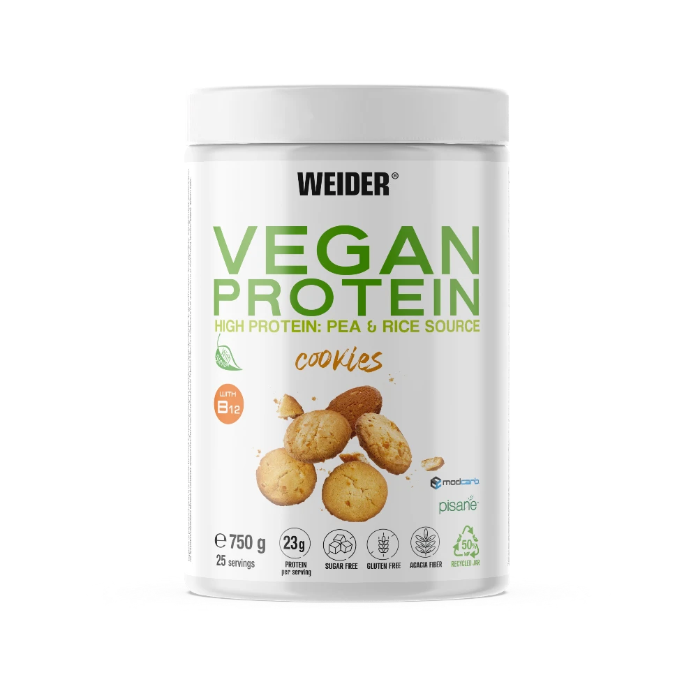 VEGAN PROTEIN 750G + SHAKER GRATIS - BODYMANIA WEIDER Cookies
