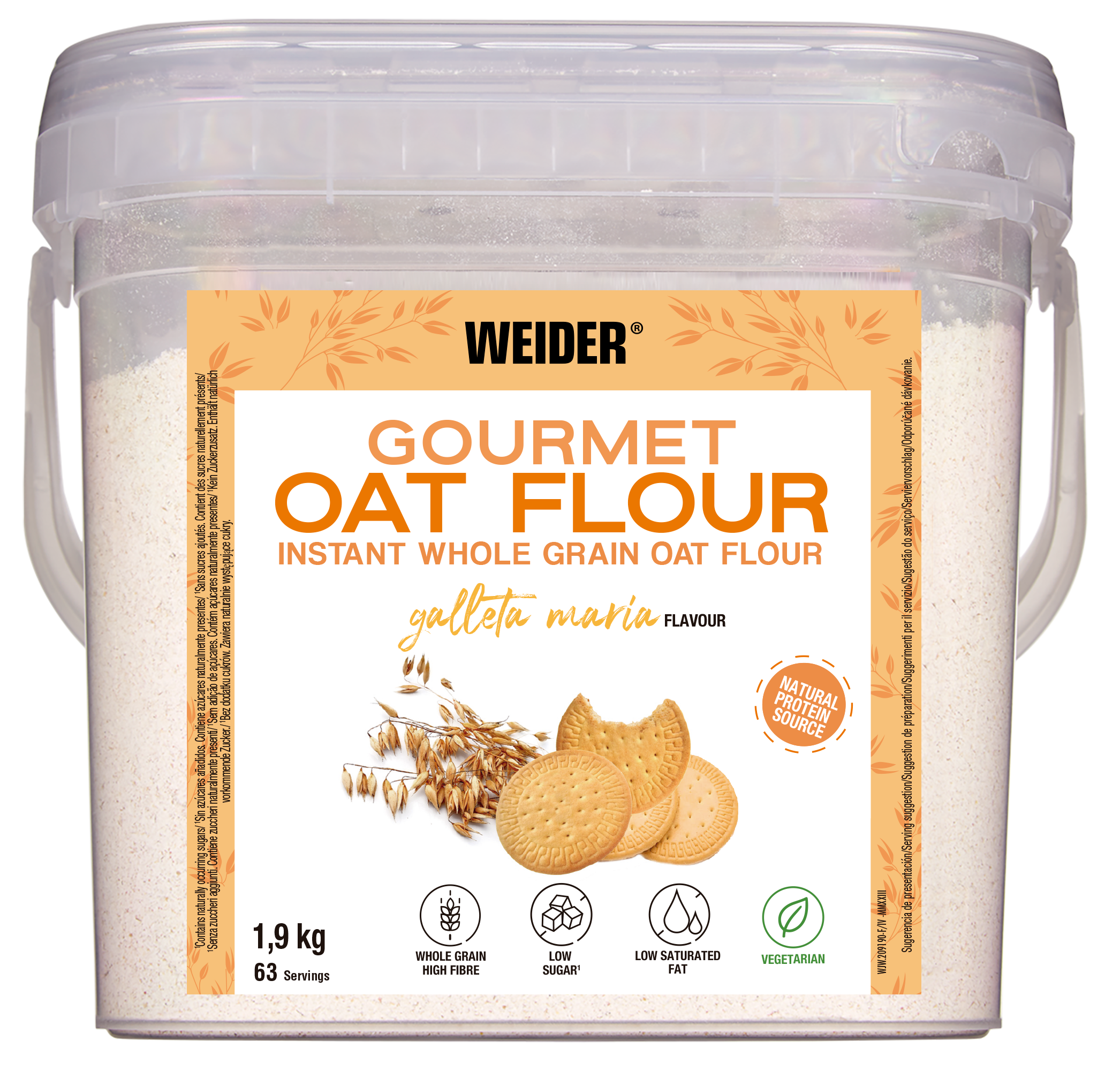 OAT FLOUR GOURMET 1,9KG - BODYMANIA WEIDER Galleta Maria