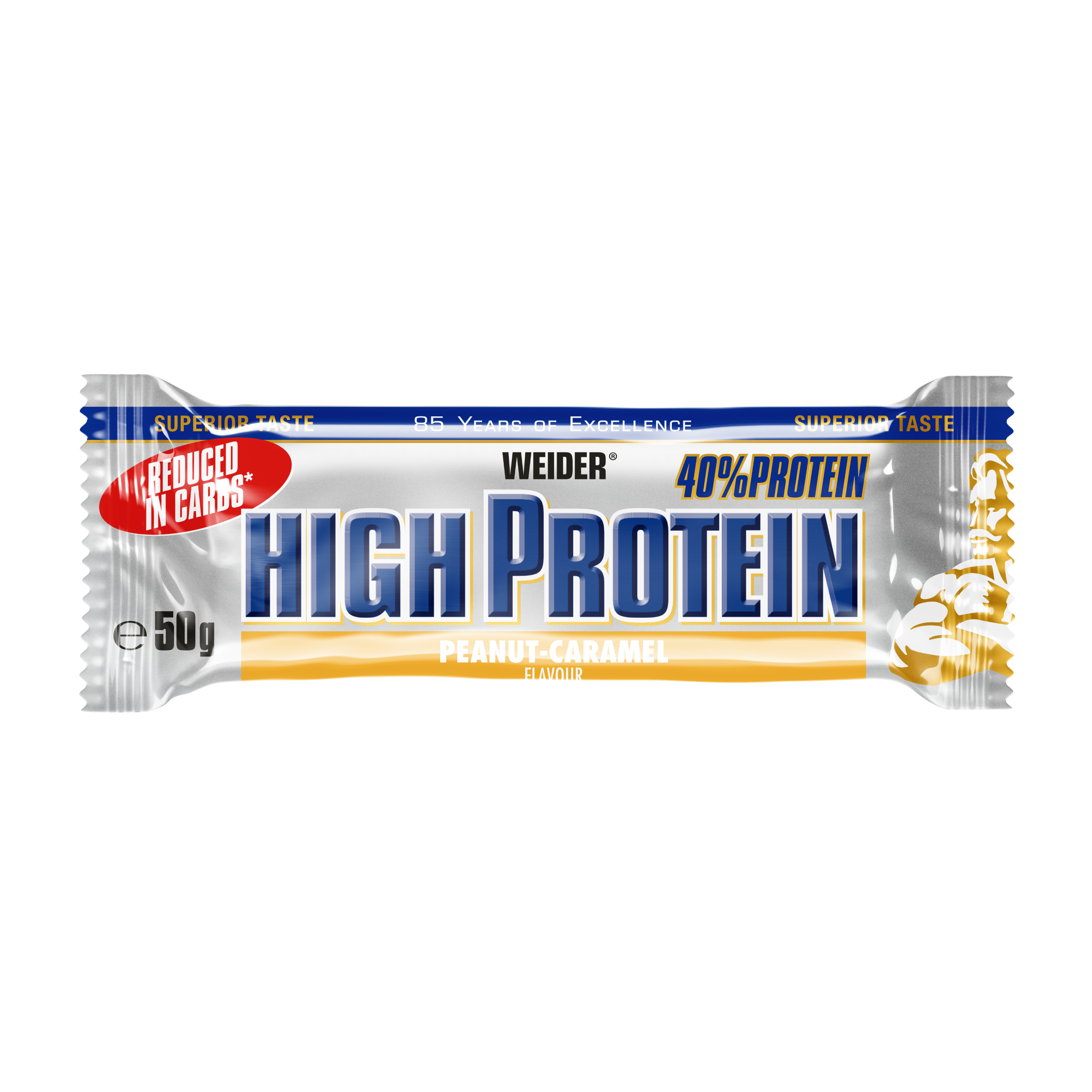 HIGH PROTEIN 40% BAR 50G - BODYMANIA WEIDER Cacahuete