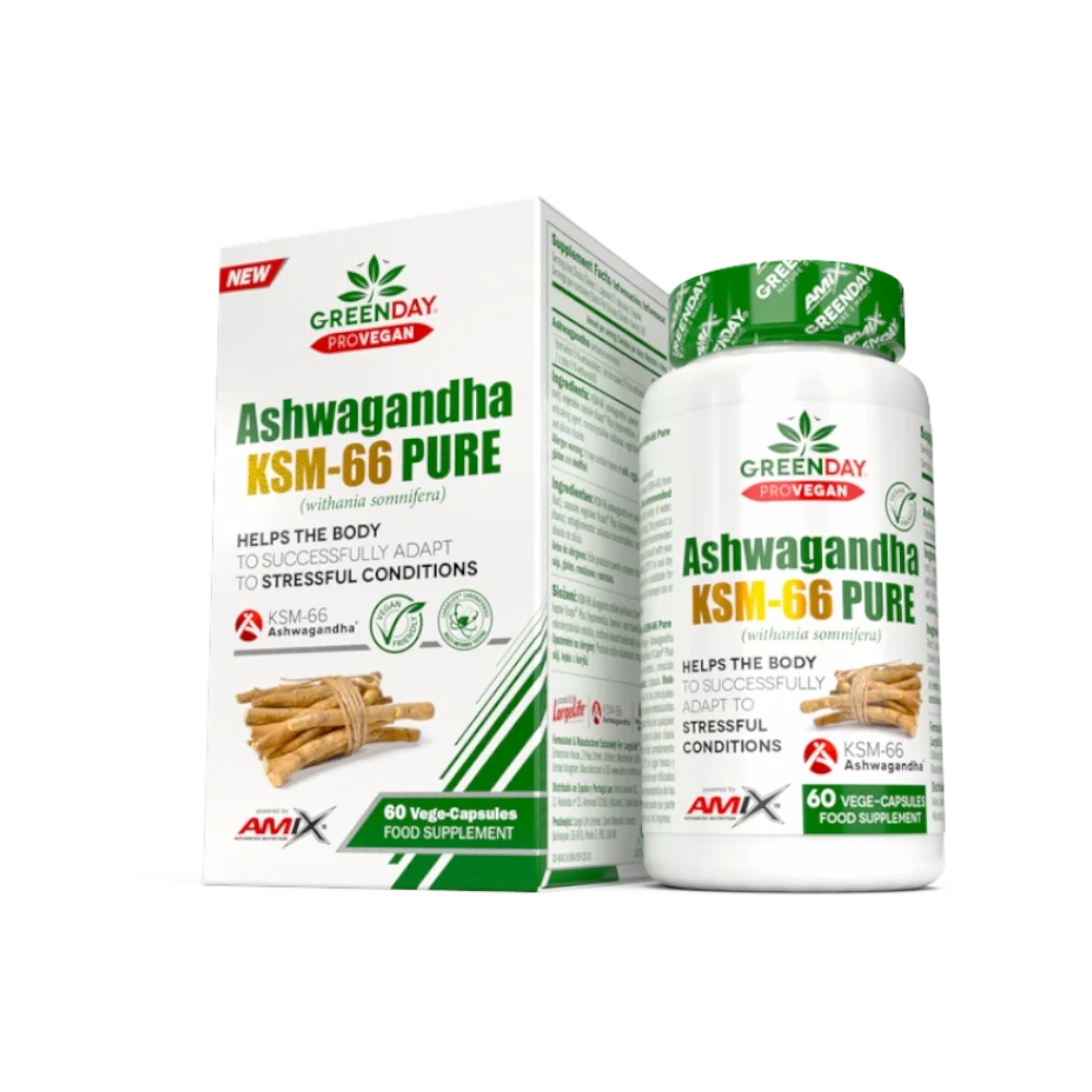 ASHWAGANDA KSM-66 PURE 60 CAPS - BODYMANIA AMIX GREENDAY Default Title