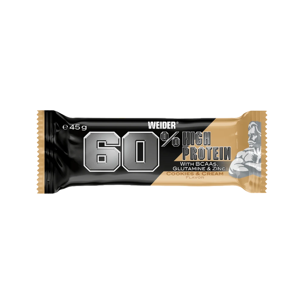 PROTEIN BAR 60% 45G - BODYMANIA WEIDER Cookies Cream