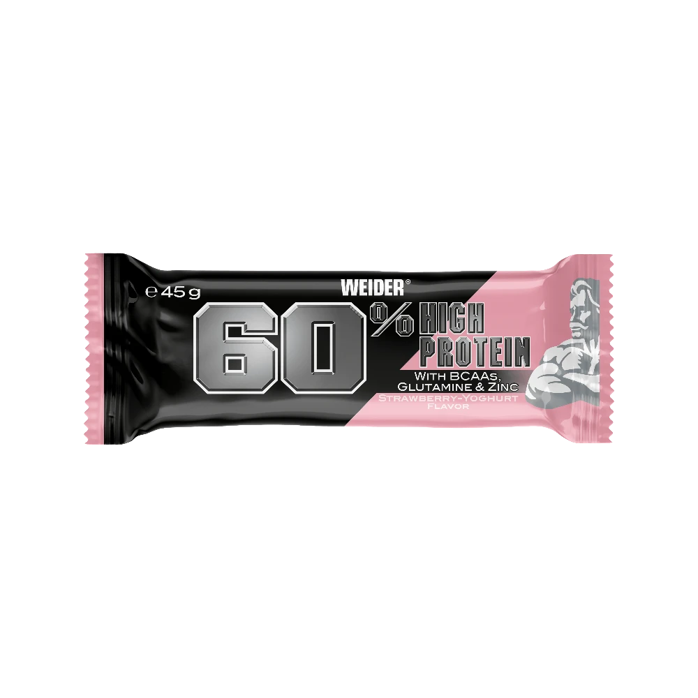 PROTEIN BAR 60% 45G - BODYMANIA WEIDER Fresa Yogurt