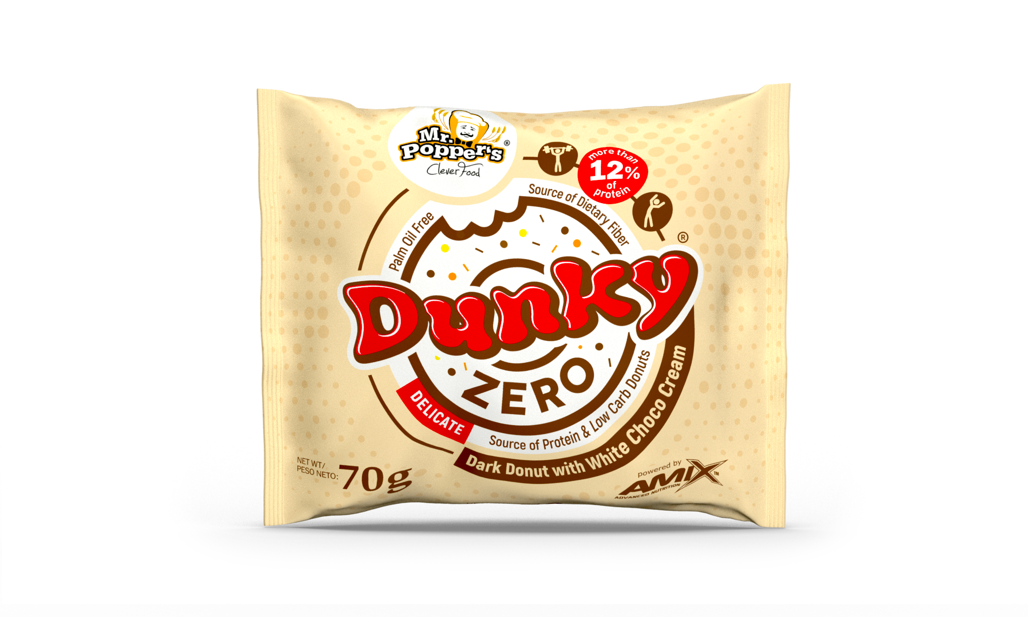 DUNKY ZERO 70GR - BODYMANIA MR POPPERS Chocolate Blanco