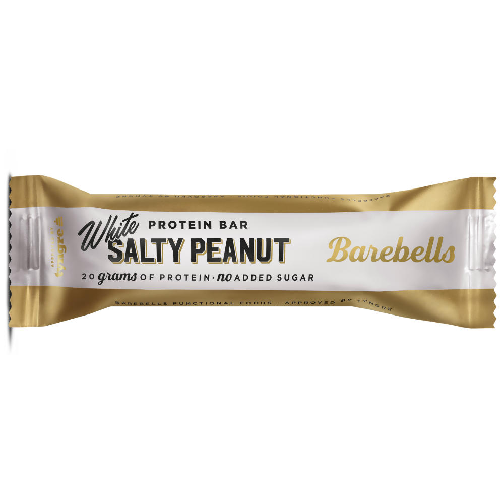 BAREBELLS PROTEIN BAR 55GR - BODYMANIA BAREBELLS Chocolate Blanco con Cacahuete Salado / 1 ud