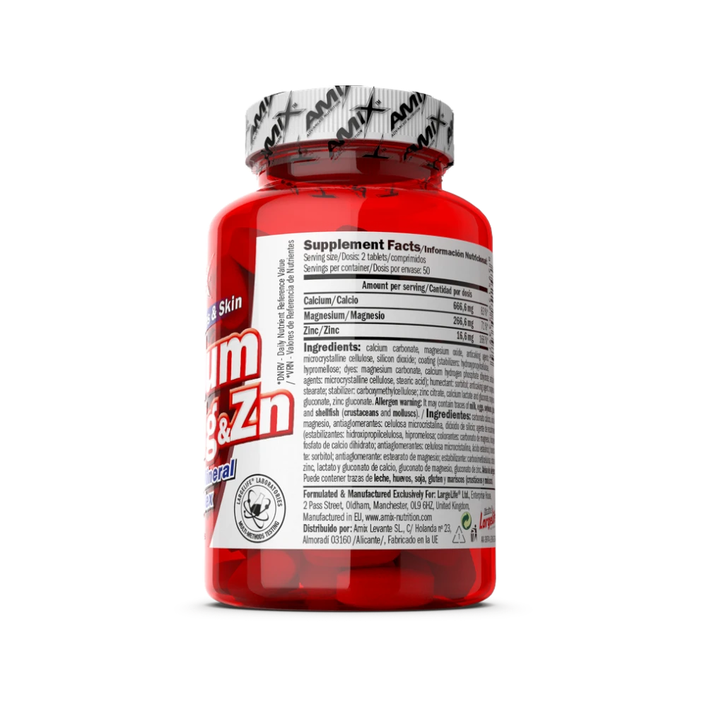 CALCIUM + MG & ZINC 100TAB - BODYMANIA AMIX Default Title