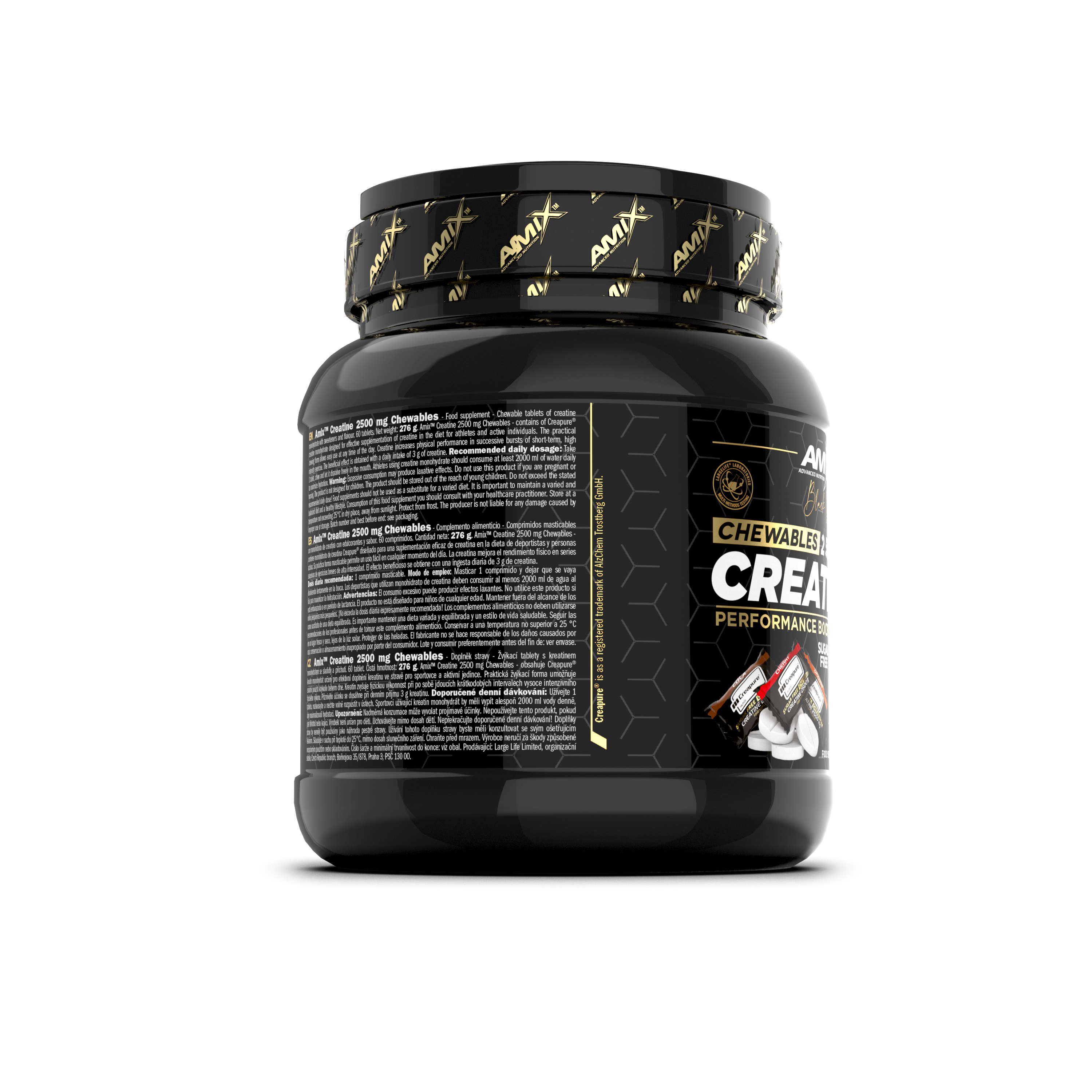 CREATINE CHEWABLE 2500 MG SUGAR FREE - BODYMANIA AMIX BLACK LINE Default Title