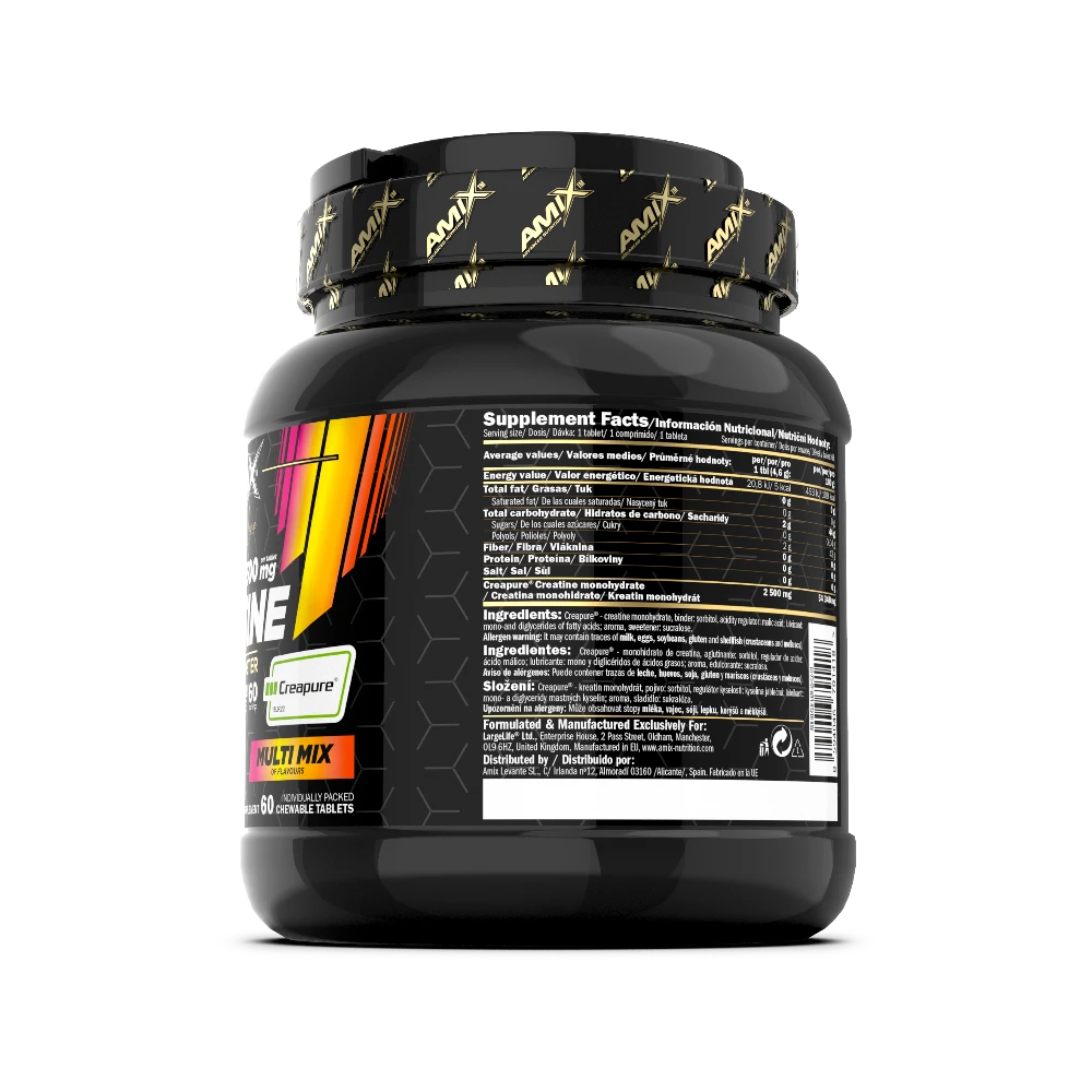 CREATINE CHEWABLE 2500 MG SUGAR FREE - BODYMANIA AMIX BLACK LINE Default Title
