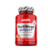 Vitaminas Multimega AMIX Megastack 120 cápsulas, suplemento de vitaminas y minerales en envase compacto.