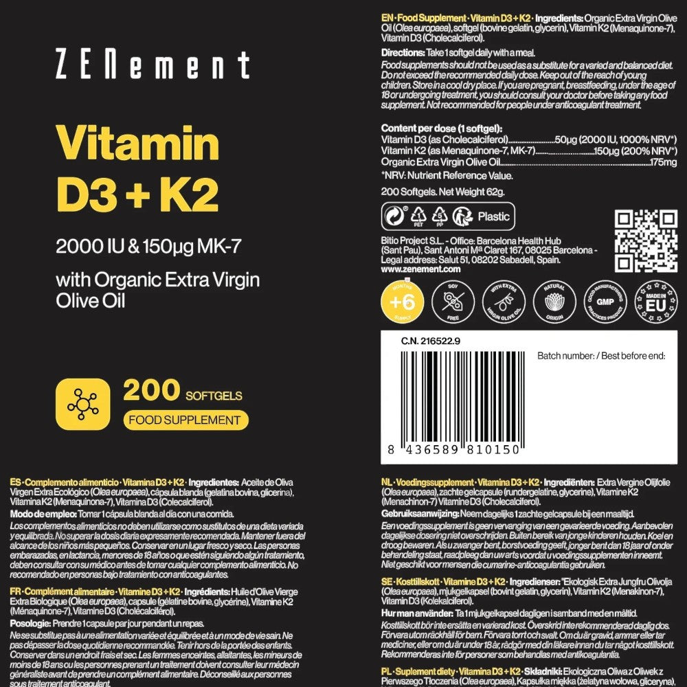 Vitamina D3 + K2