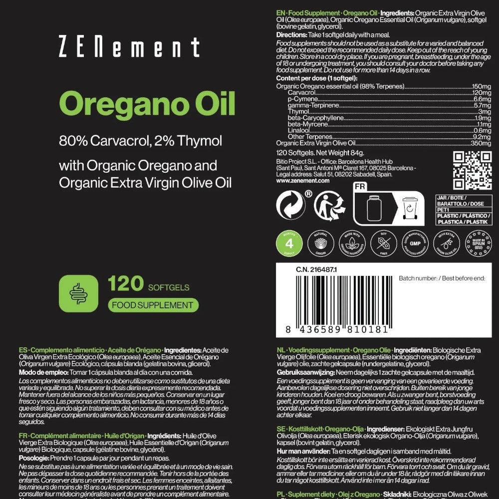 ACEITE DE ORÉGANO 150MG - 120 CÁPSULAS