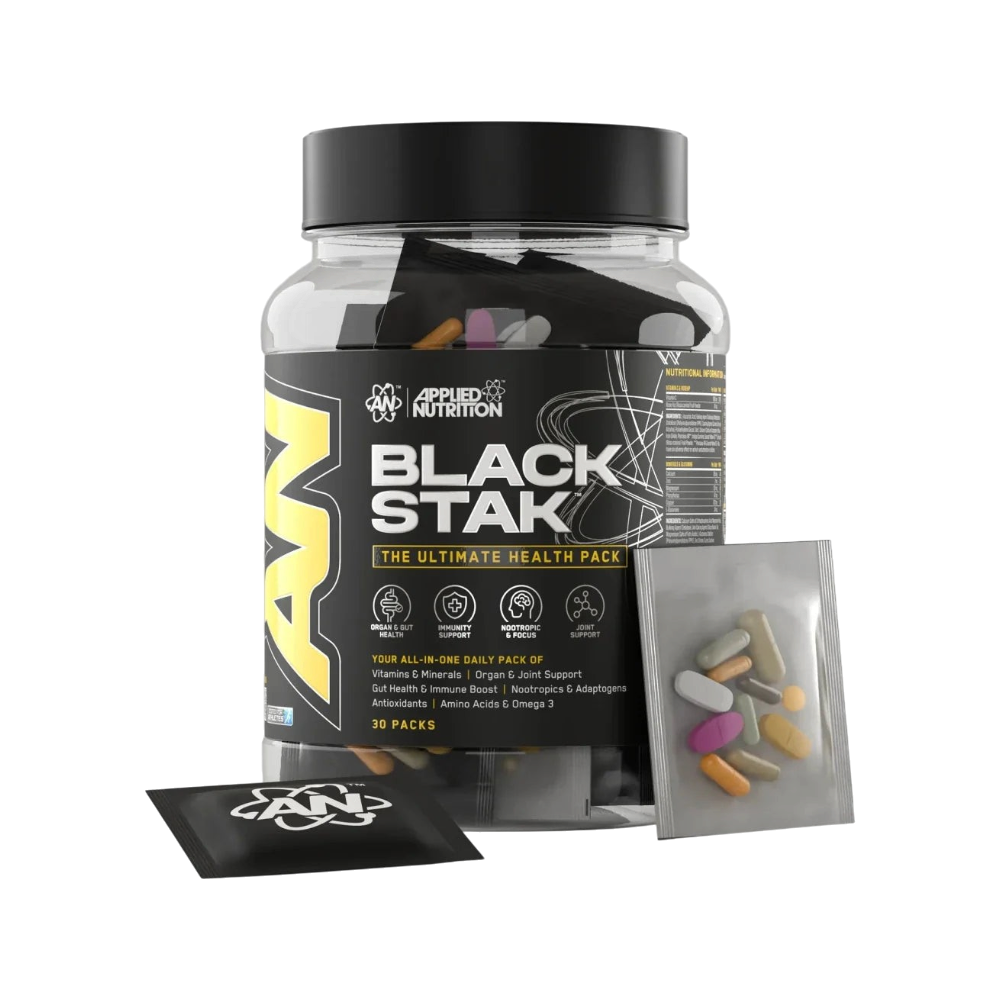 Black Stak Multivitamin Applied Nutrition bote de 30 sobres