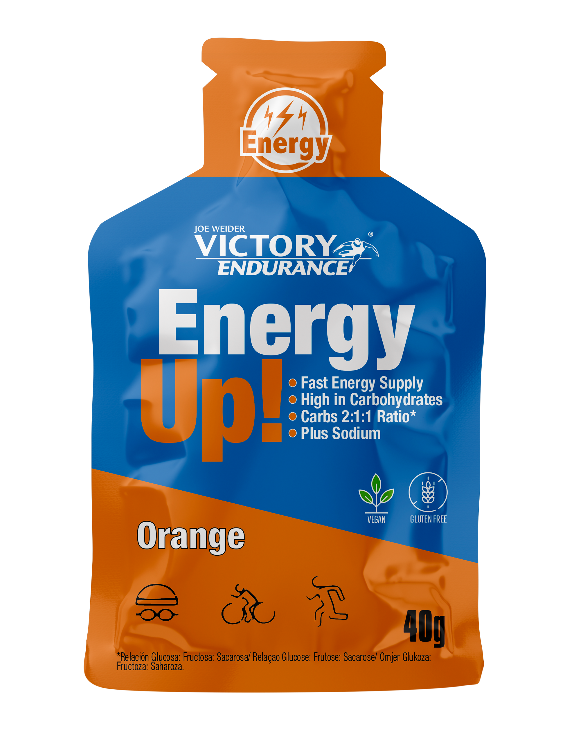 ENERGY UP GEL 40GR - BODYMANIA VICTORY ENDURANCE Naranja