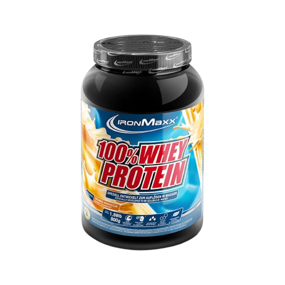 100% WHEY PROTEIN IRONMAXX - BODYMANIA IRONMAXX 900 g / Naranja