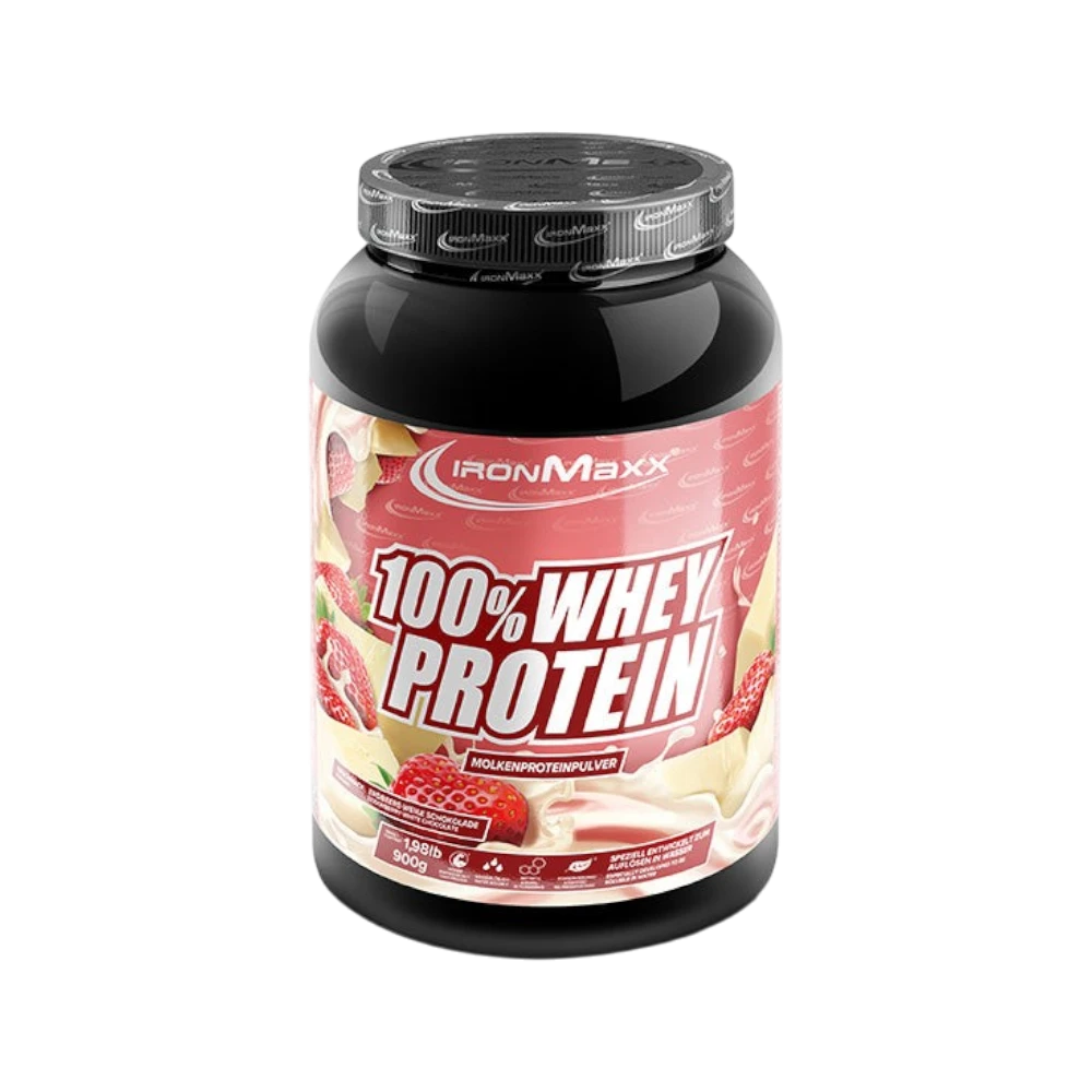 100% WHEY PROTEIN IRONMAXX - BODYMANIA IRONMAXX 900 g / Chocolate Blanco de Fresa