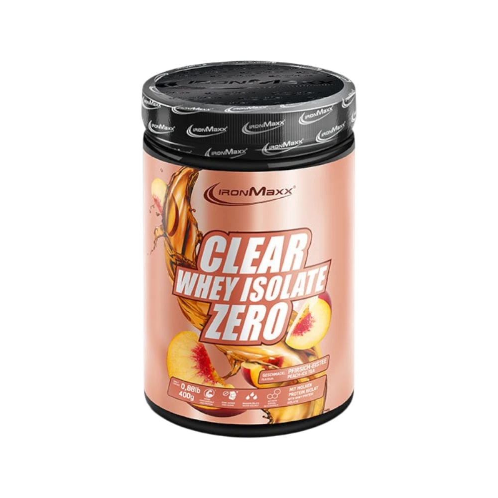CLEAR WHEY ISOLATE ZERO 400G + SHAKER GRATIS - BODYMANIA IRONMAXX Melocotón