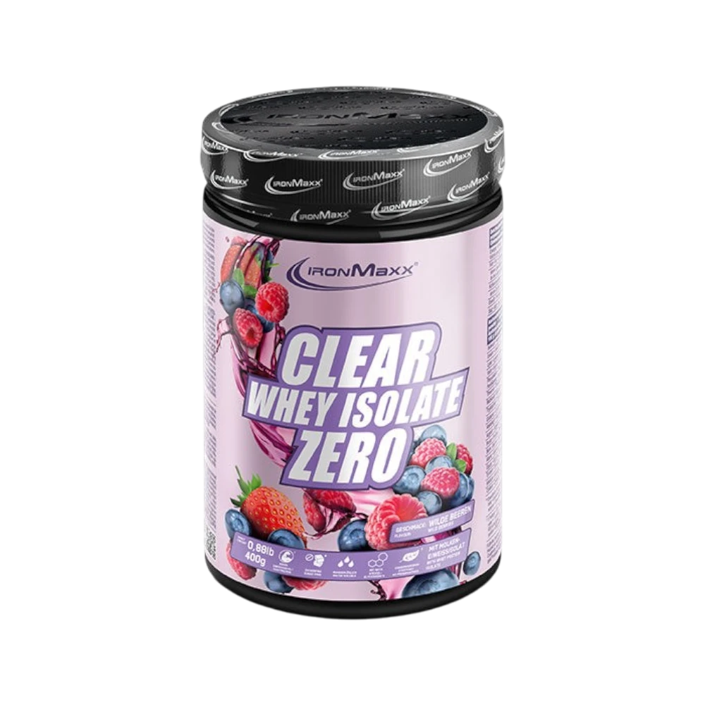 CLEAR WHEY ISOLATE ZERO 400G + SHAKER GRATIS - BODYMANIA IRONMAXX Frutas del Bosque