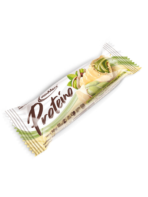 PROTEINO BAR 30G - BODYMANIA IRONMAXX Pistacho con Chocolante Blanco