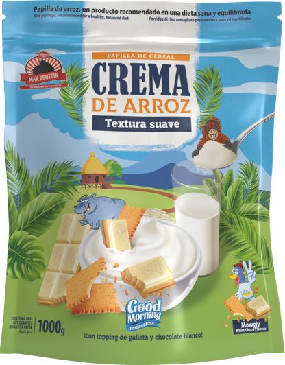 CREMA DE ARROZ 1000G - BODYMANIA MAX PROTEIN Chocolate blanco con galleta