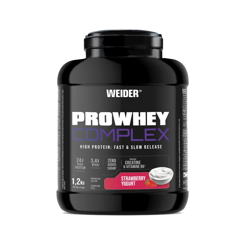 PRO WHEY COMPLEX 1.2K + SHAKER GRATIS - BODYMANIA WEIDER Fresa Yogurt