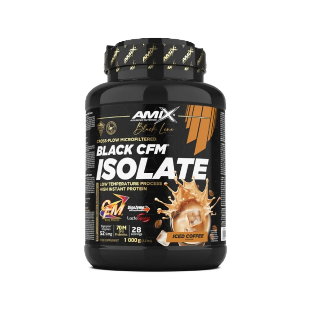 Proteína Black CFM Isolate + SHAKER GRATIS - BODYMANIA AMIX BLACK LINE Ice Coffe / 2000 g