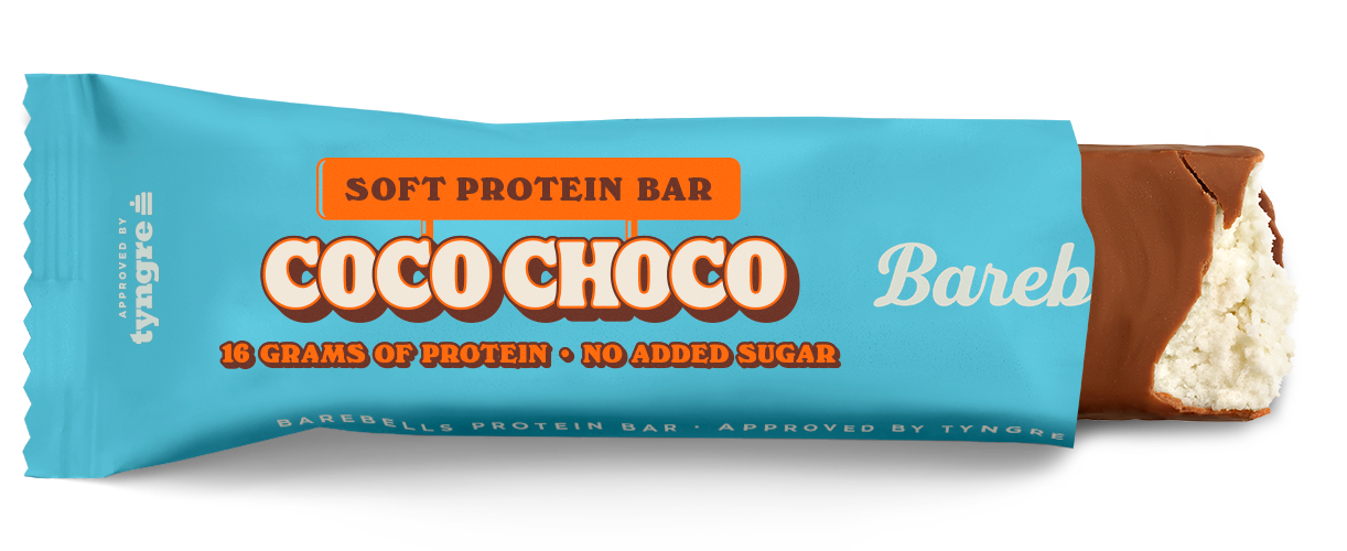 BAREBELLS PROTEIN BAR 55GR - BODYMANIA BAREBELLS Chocolate con Coco / 1 ud
