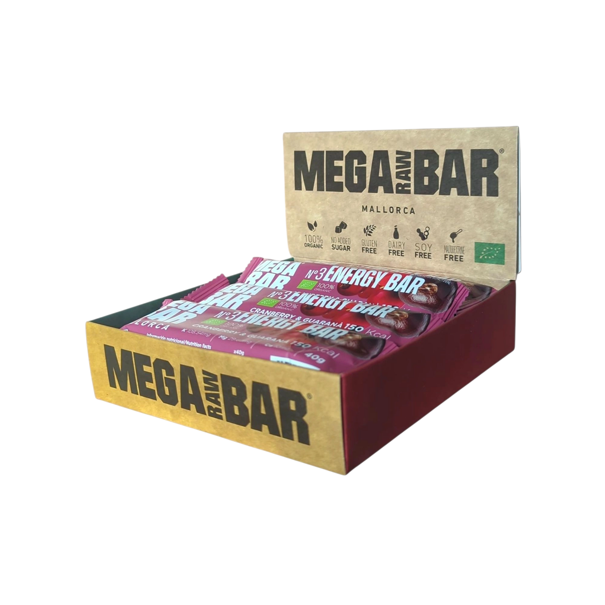 ENERGY BAR Arándanos Rojos y Guaraná - BODYMANIA MEGARAWBAR Default Title