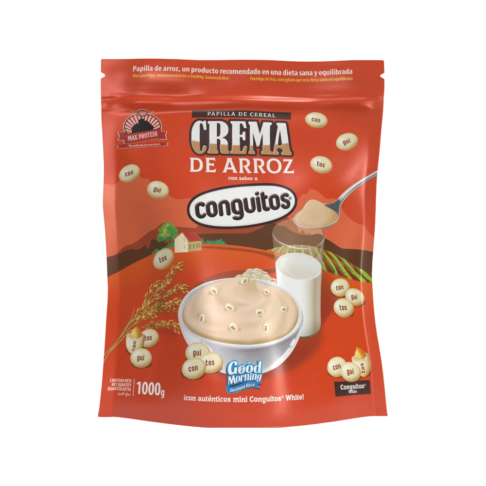 CREMA DE ARROZ 1000G - BODYMANIA MAX PROTEIN Conguitos blanco